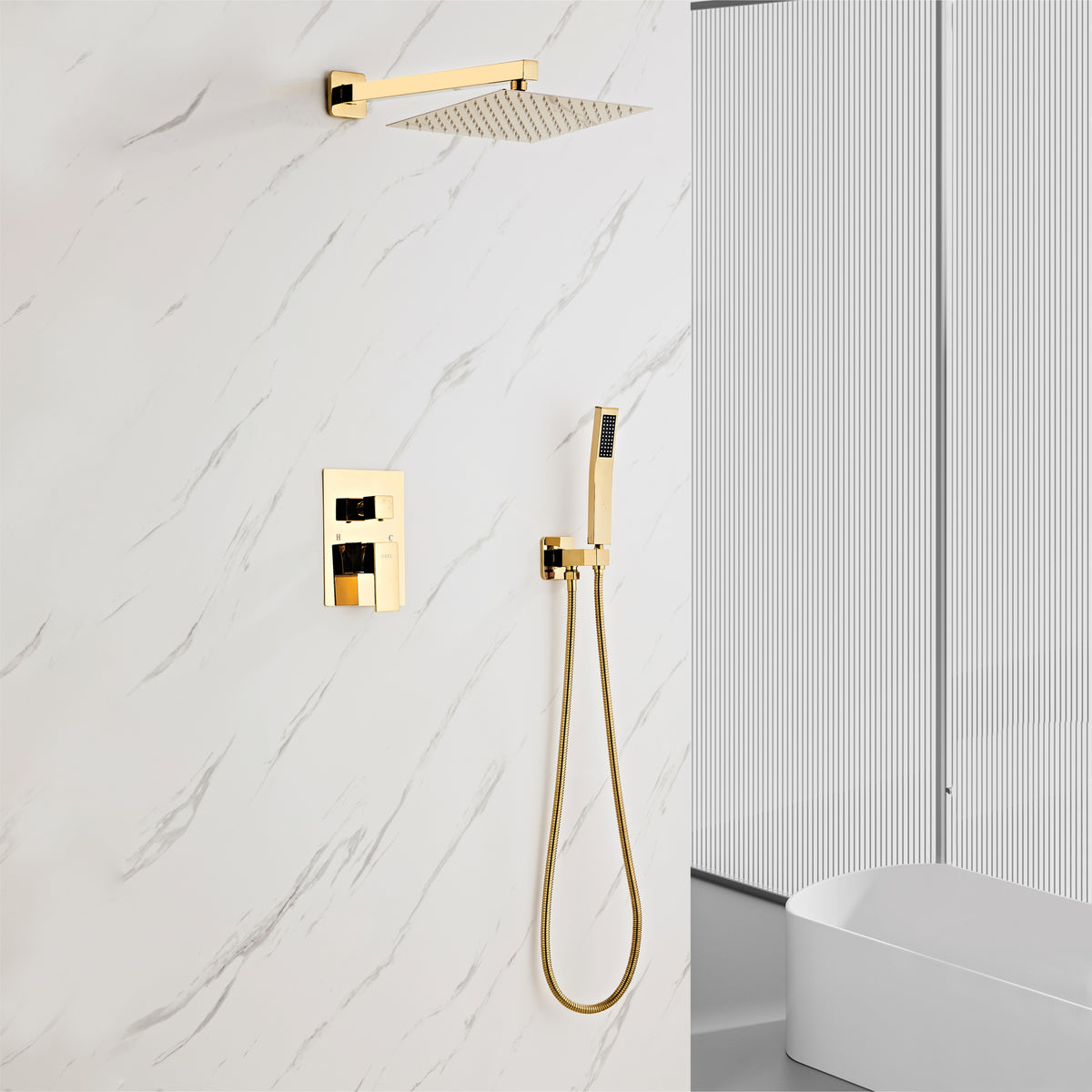 Shower Mixer Tap set F-A822GD-A set Gold