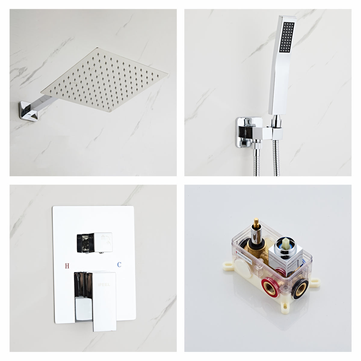 Shower Mixer Tap set F-A822C-A Chrome