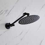 Angle adjustable showerhead kit 8"R Black A8RB