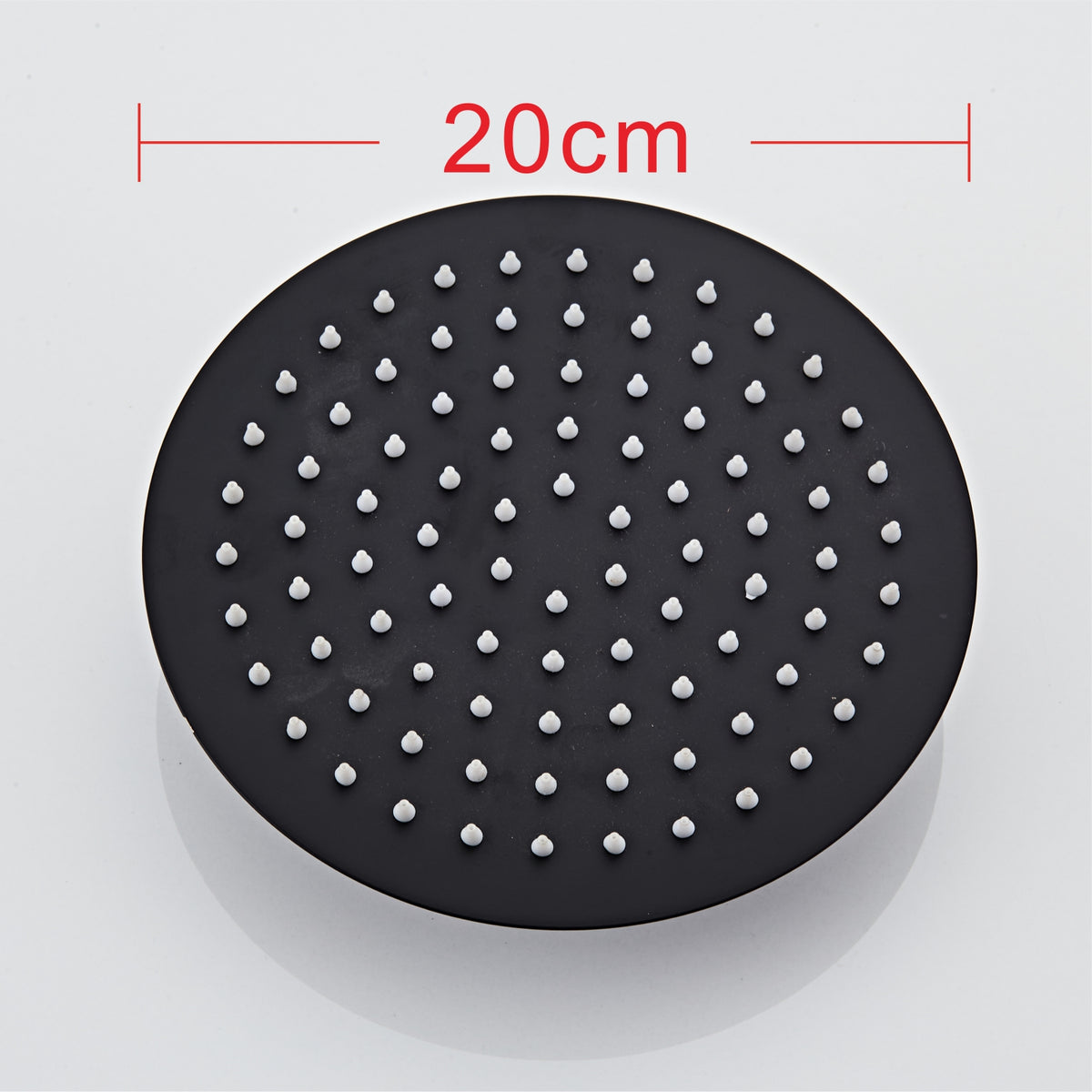 Angle adjustable showerhead kit 8"R Black A8RB