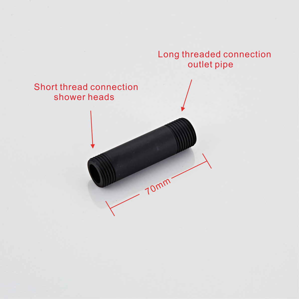 Angle adjustable showerhead kit 8"R Black A8RB