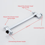 Angle adjustable showerhead kit 8"R Chrome A8RC