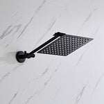 Black Shower Head With Ajustable with Shower Arm Knit A8SB