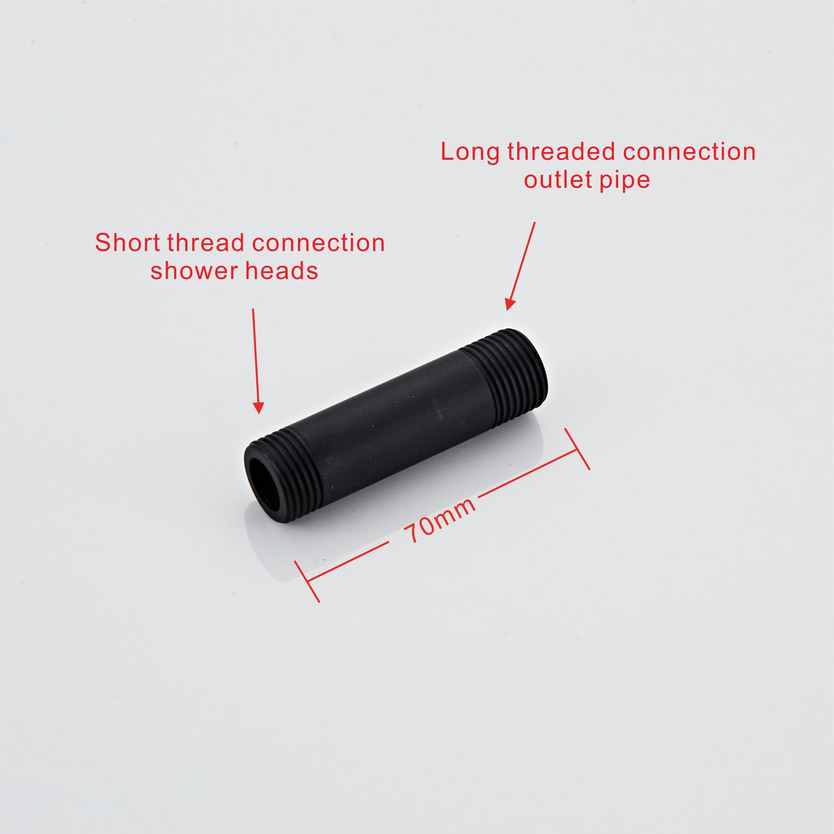 Black Shower Head With Ajustable with Shower Arm Knit A8SB