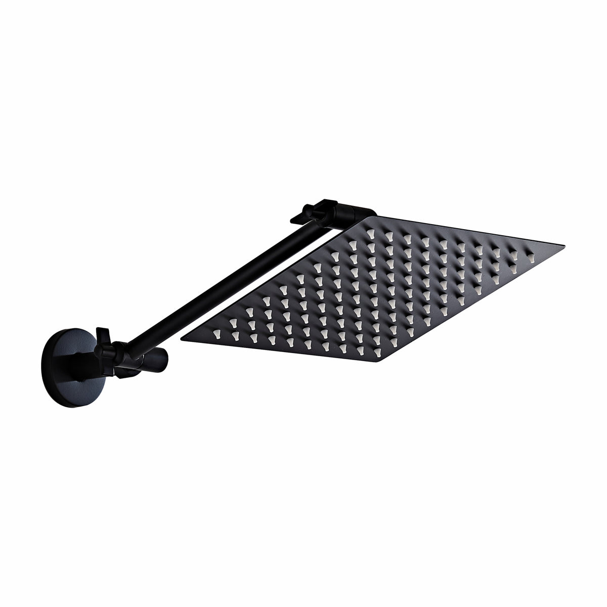 Black Shower Head With Ajustable with Shower Arm Knit A8SB
