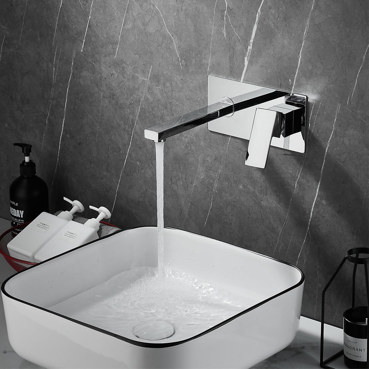 Wall Type Basin or Bath Mixer Tap AZ2151 Chrome