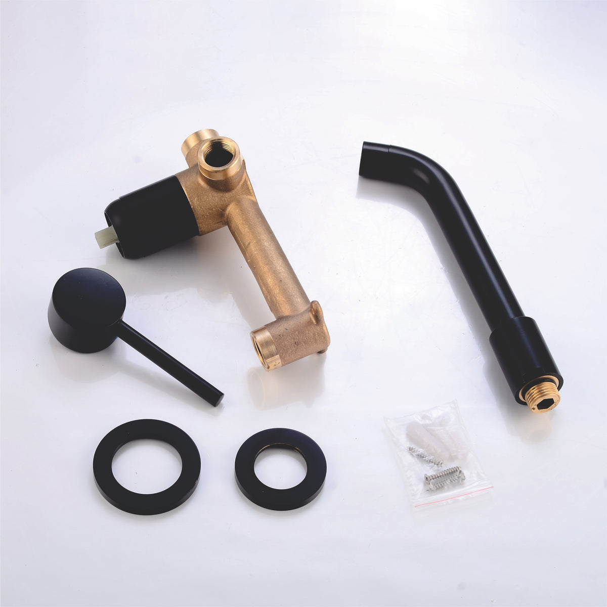 Wall Type Basin or Bath Mixer Tap AZ2152 Black