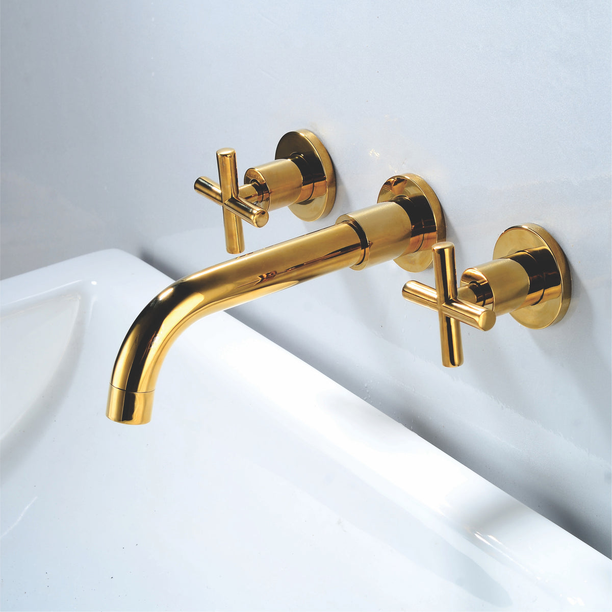 Wall Type Basin or Bath Mixer Tap AZ2153 Gold