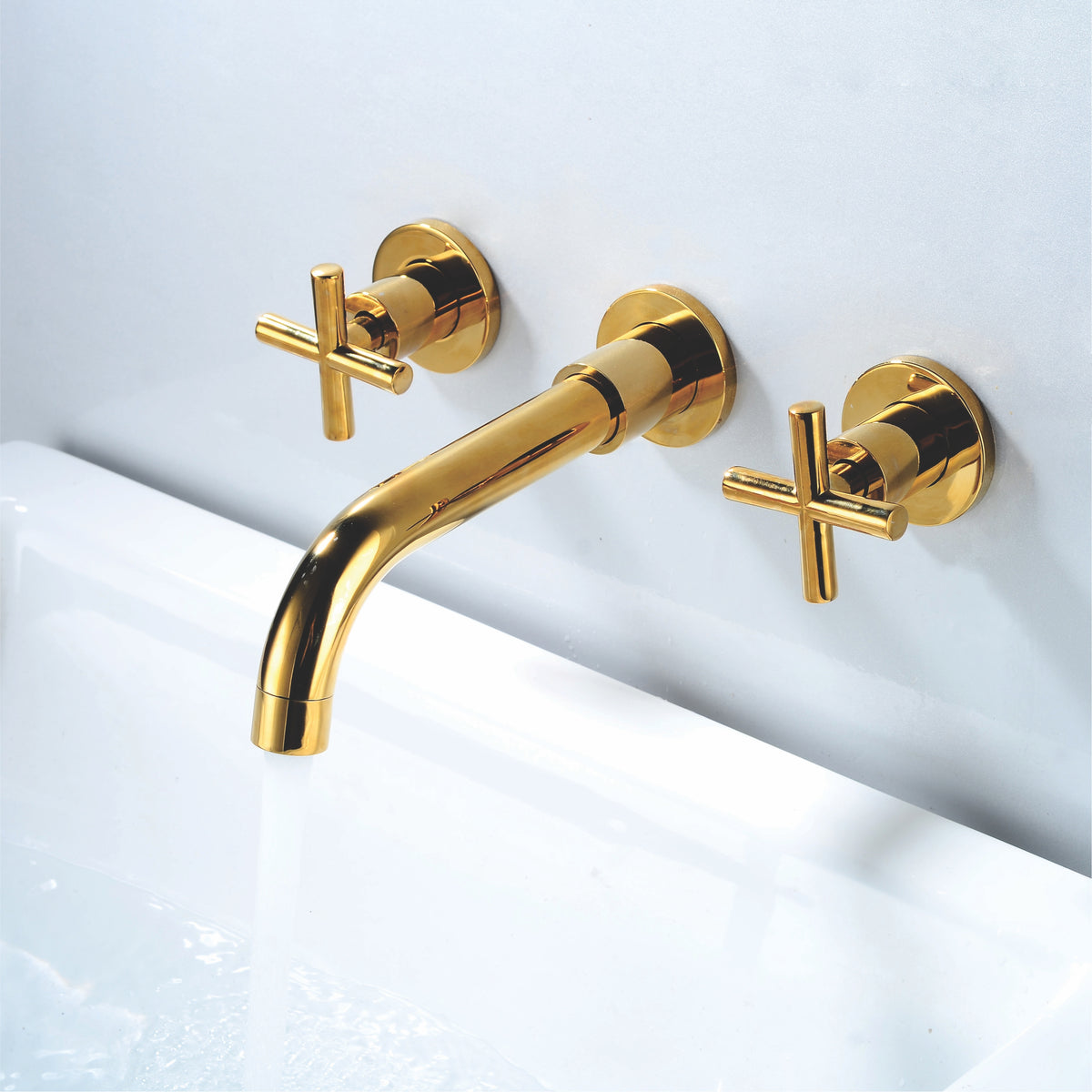 Wall Type Basin or Bath Mixer Tap AZ2153 Gold