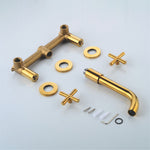 Wall Type Basin or Bath Mixer Tap AZ2153 Gold