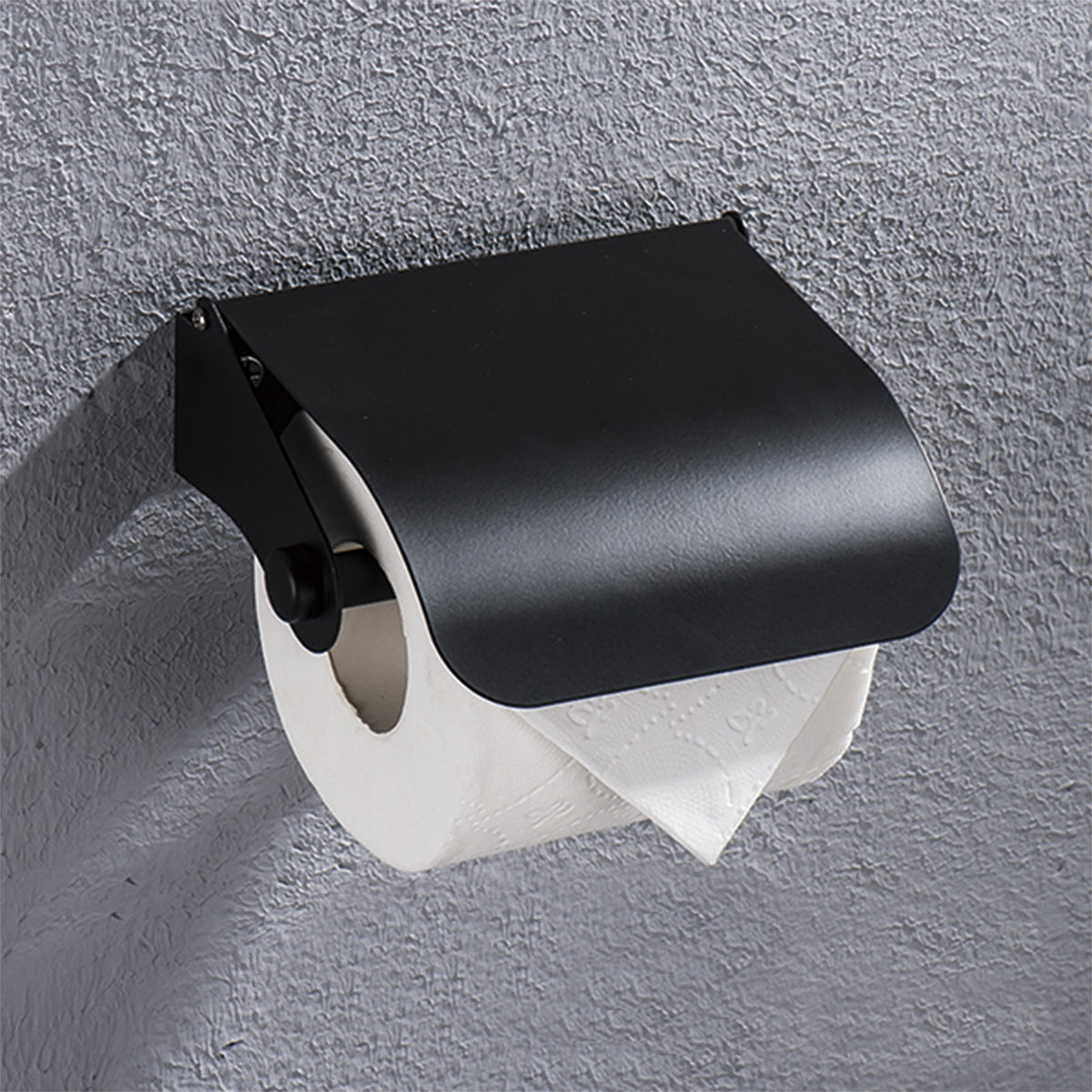 Black Stainless Steel Compartment Toilet Paper Holder