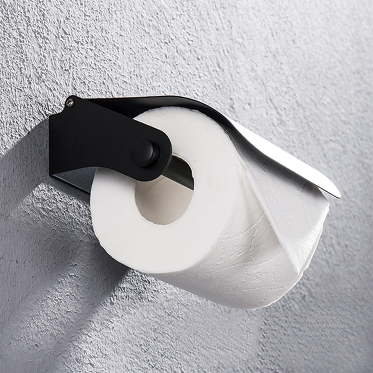 Black Stainless Steel Compartment Toilet Paper Holder