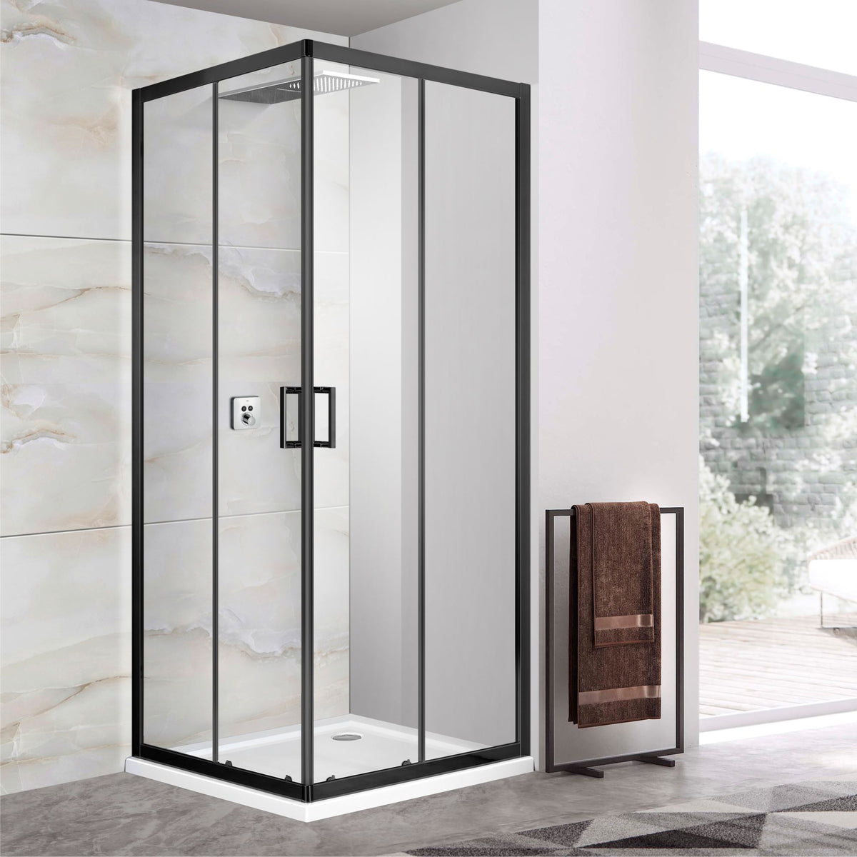 Shower Enclosur CP001B 90x90x195 Black