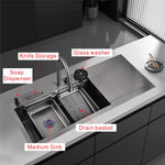 Kitchen Mixer/Sink Combo Dark Grey 1250G