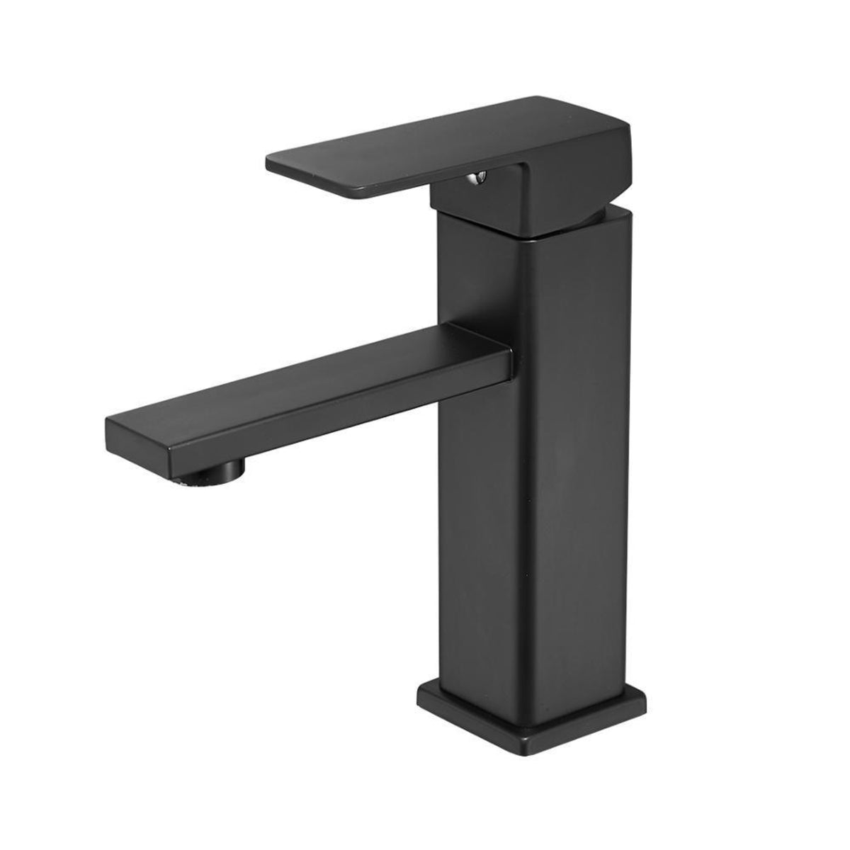 Black tap square edges short Basin Tap