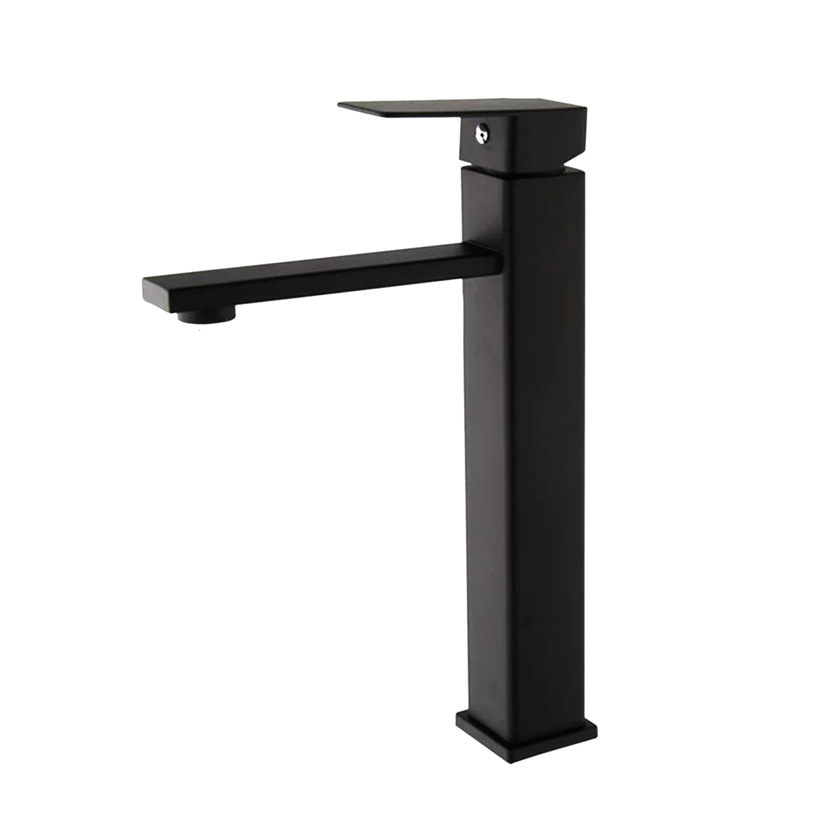 Black tap square edges long Basin Tap