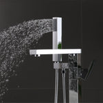 Square Freestanding Bath Mixer Taps Chrome F889C