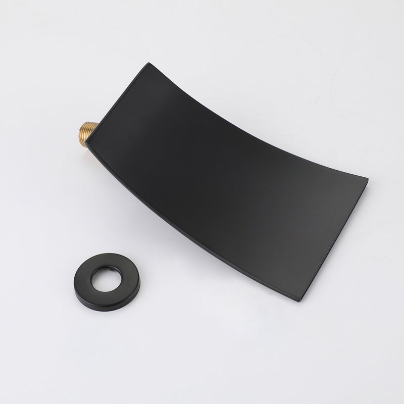 Waterfall Bath/basin Wall Spout F-A008 Black