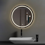 Round White Yellow Light Mirror 60cm