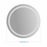 Round White Yellow Light Mirror 60cm