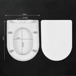 D Shape Toilet Seat Soft Close Top Fix