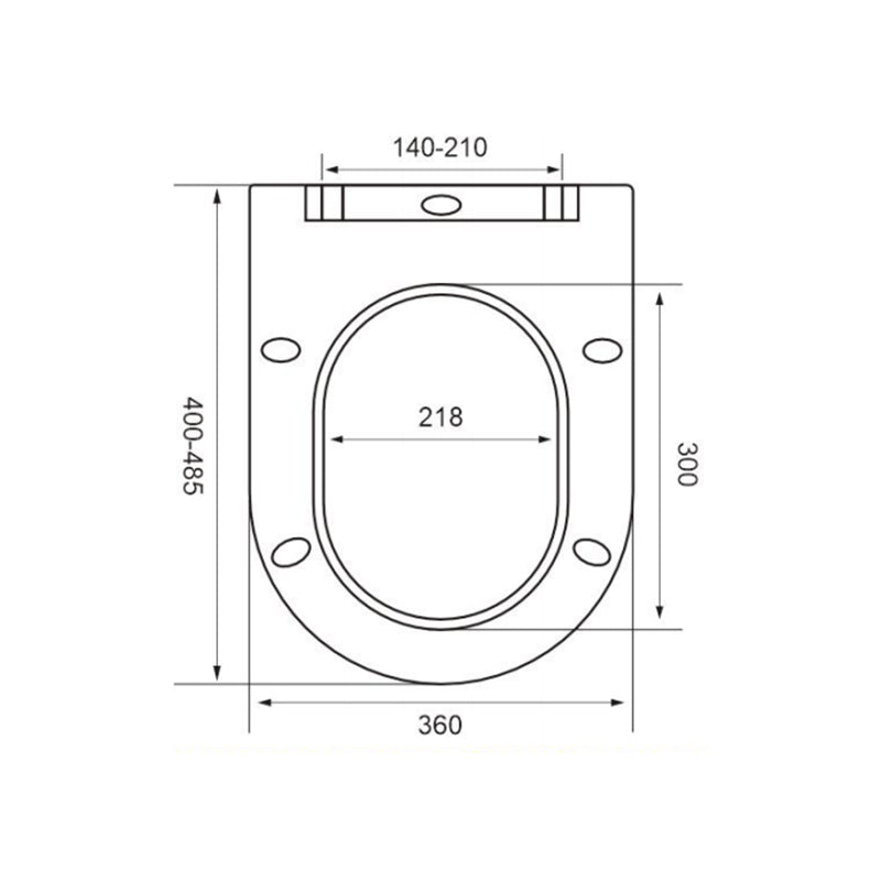 D Shape PP Toilet Seat LPA-090