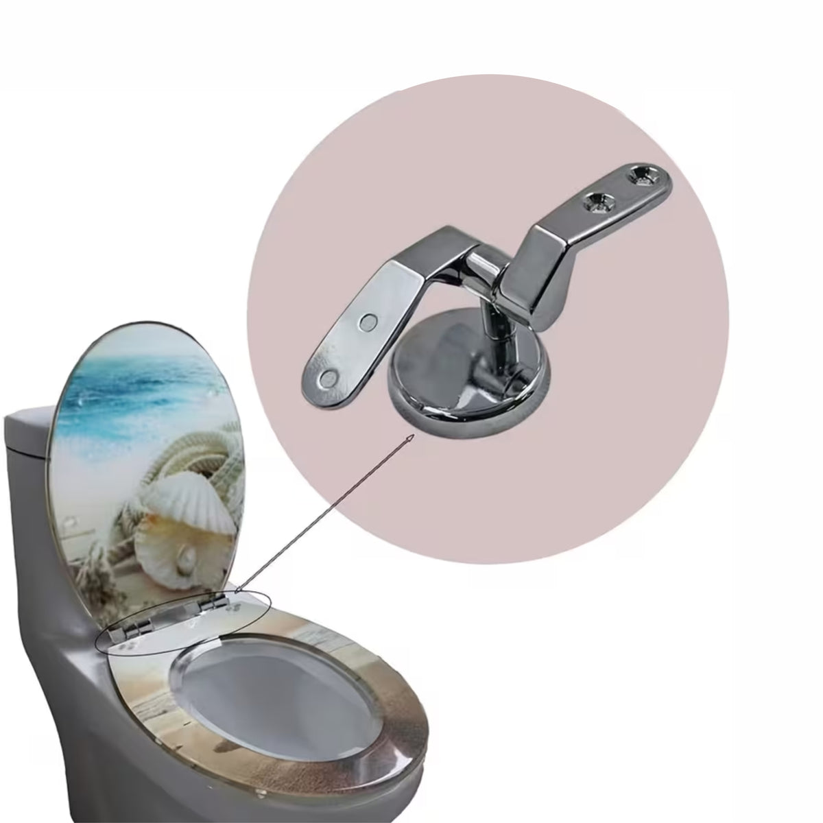 Toilet Seat Hinge Sets- Chrome