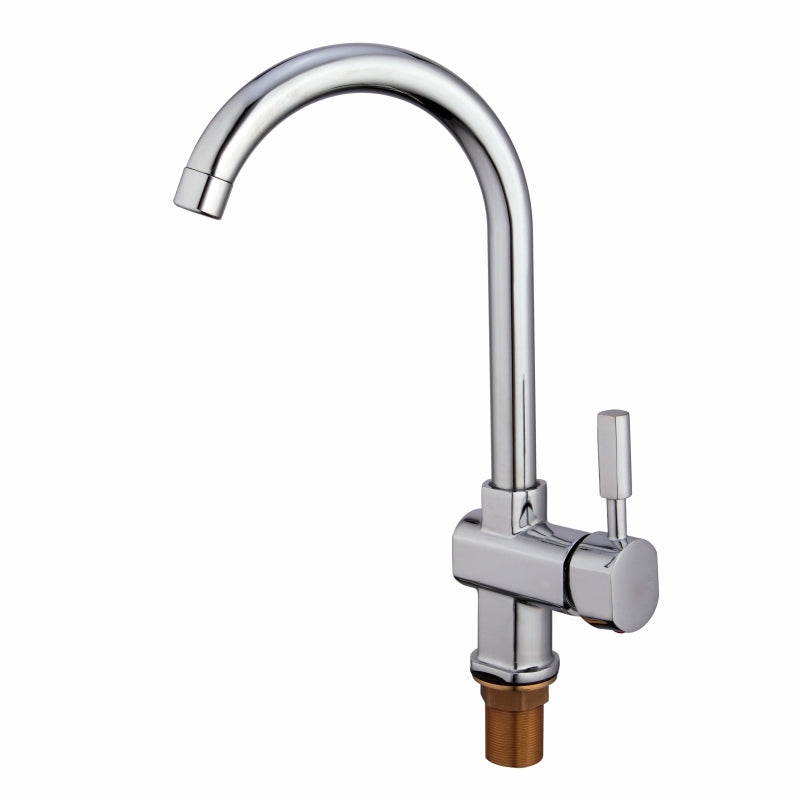 Chrome Modern Square Detailing Kitchen Sink Tap