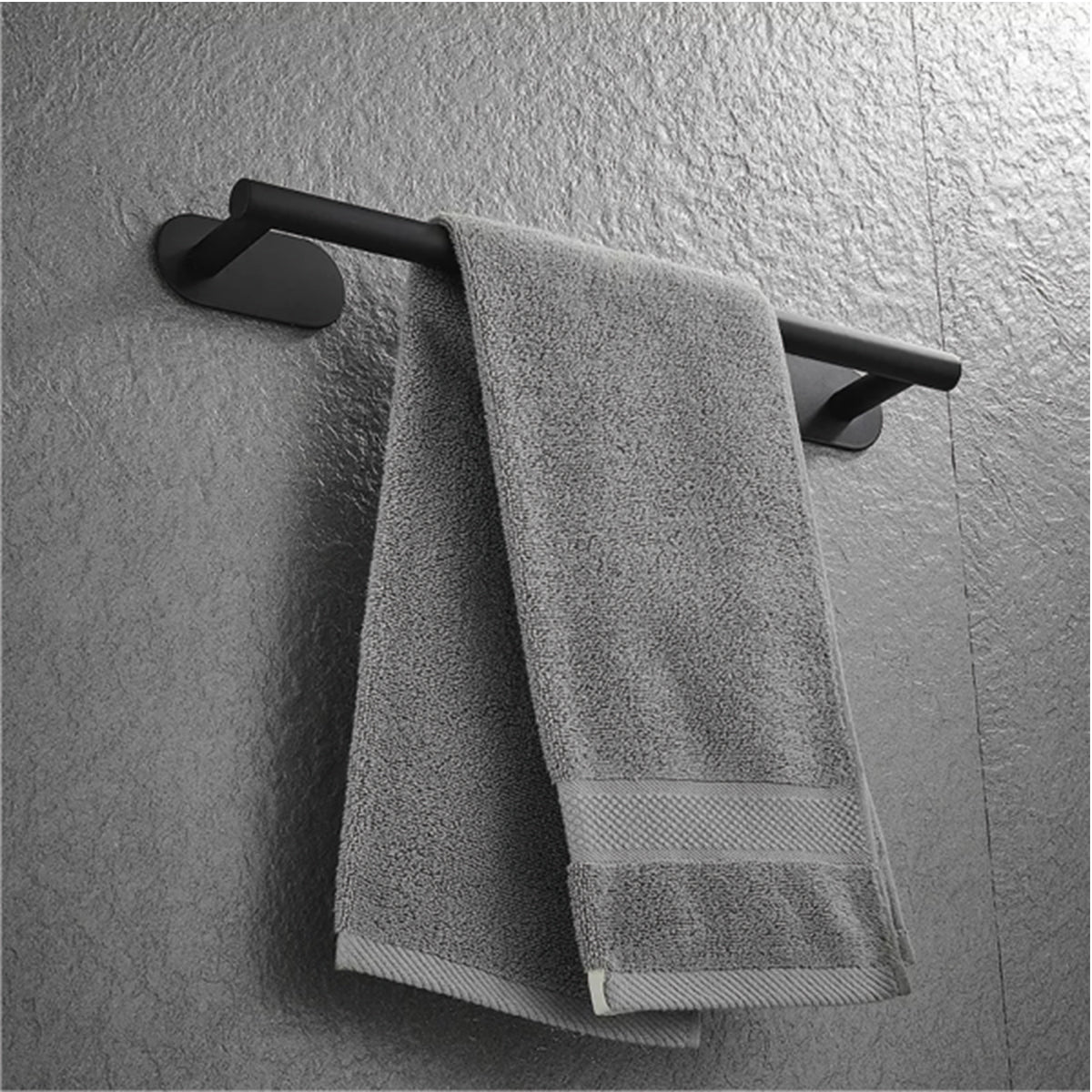 No drilling Wall Mounted Towel Rail Matte Black