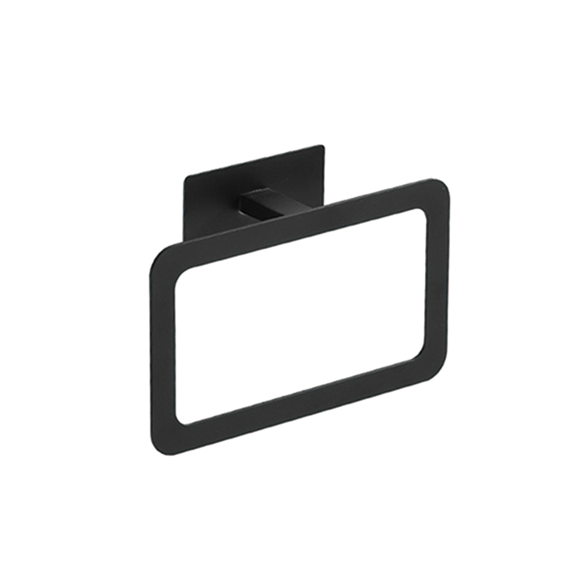 No drilling Rectangle Shape Hand Towel Ring Matte Black