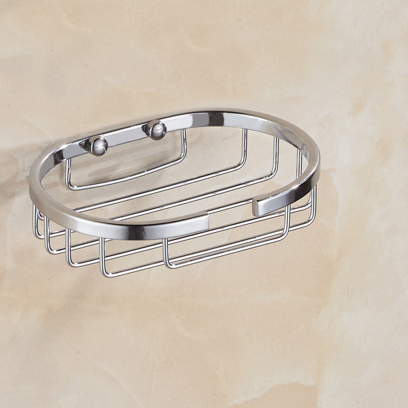 Modern Chrome Round Stylish Soap Basket
