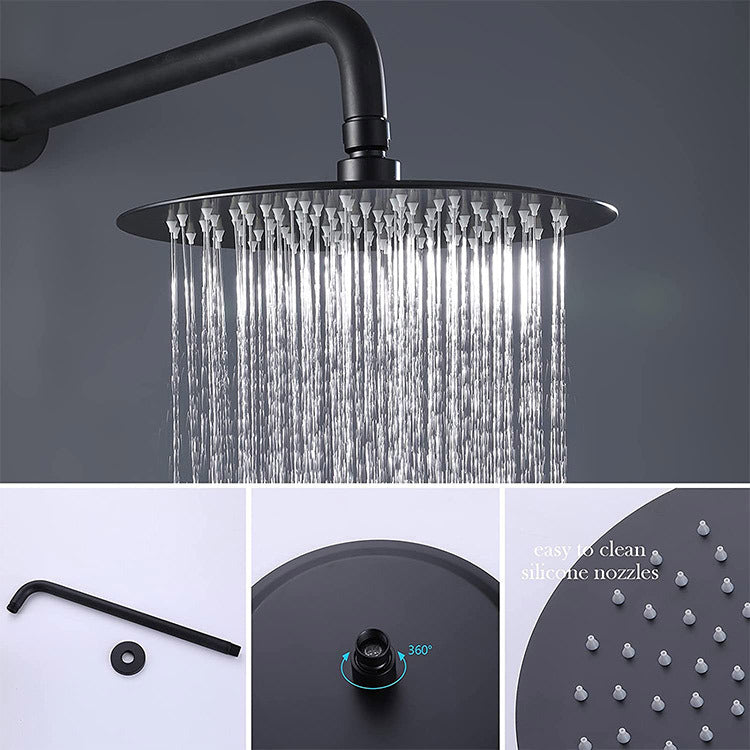 Black shower & and shower Arm & shower mixer A811B-A Set