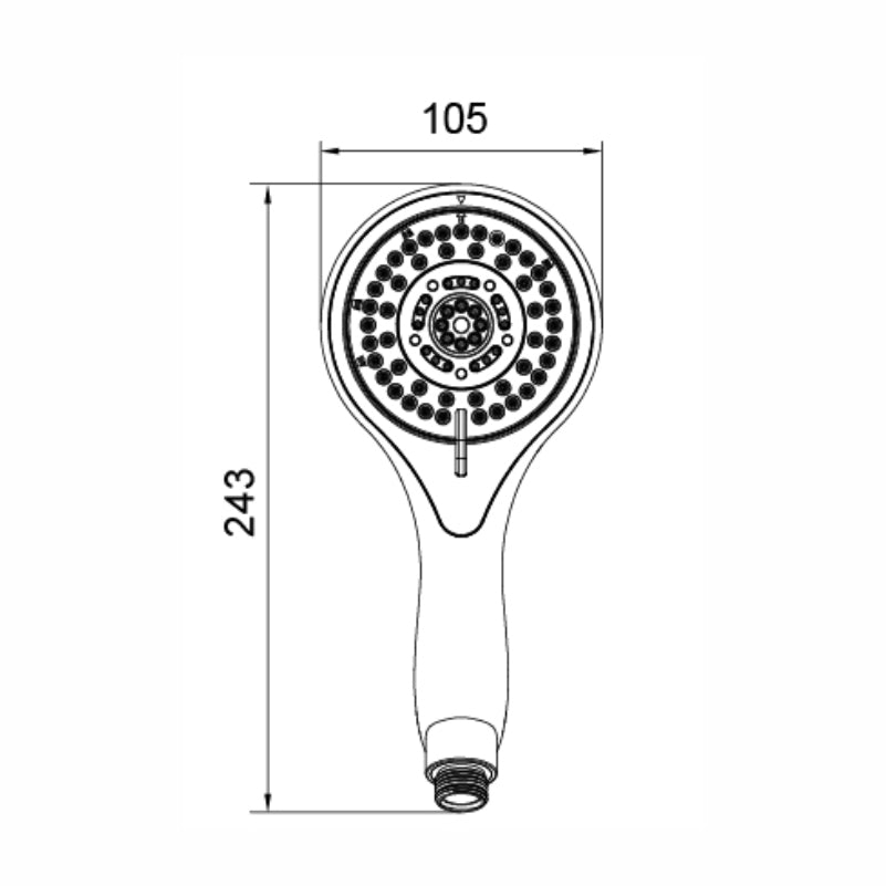 Chrome Round Multiple Mode Hand Shower