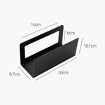 Modern Medium Black Square Lines Bathroom Organiser and rail