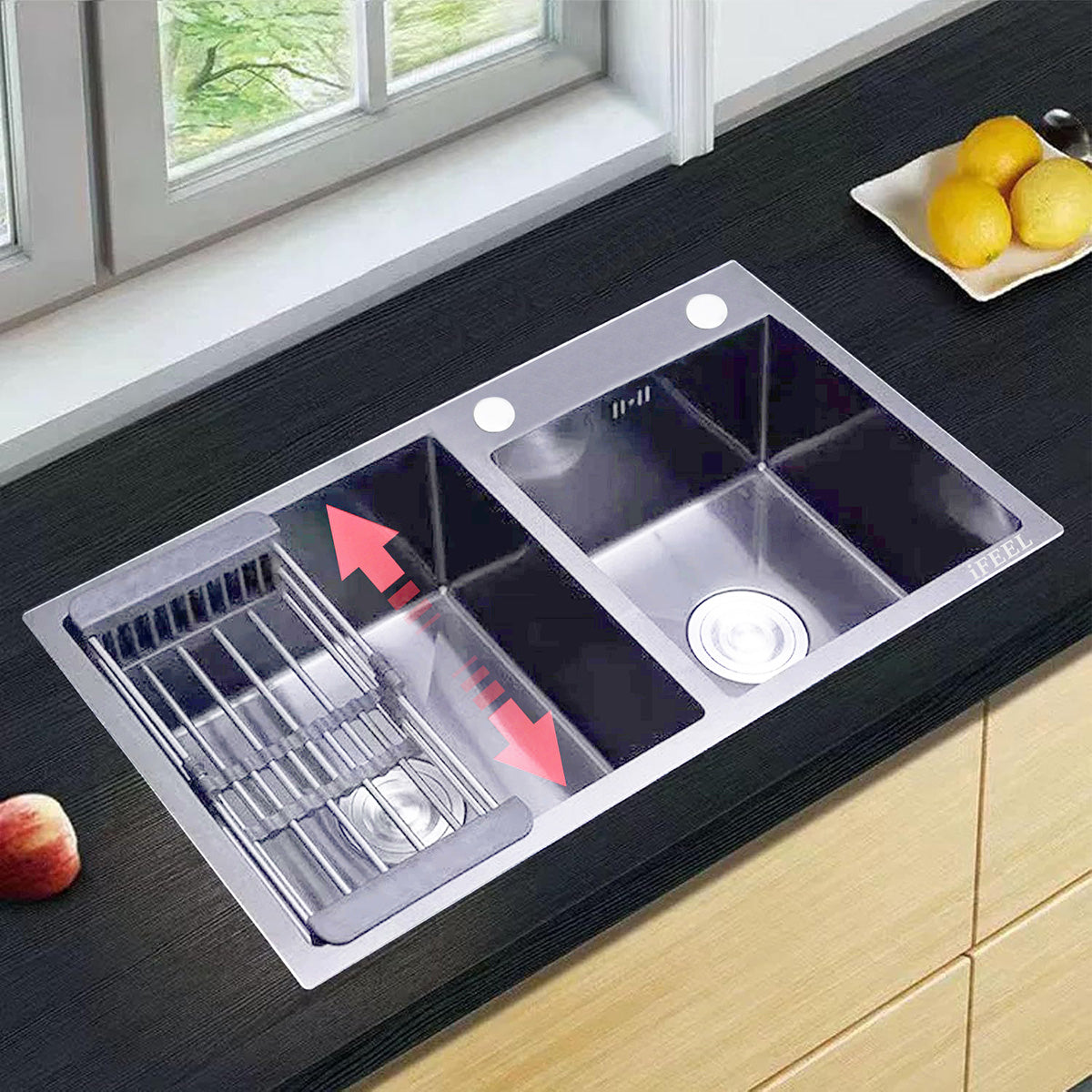 Double Sink 82*45 Silver