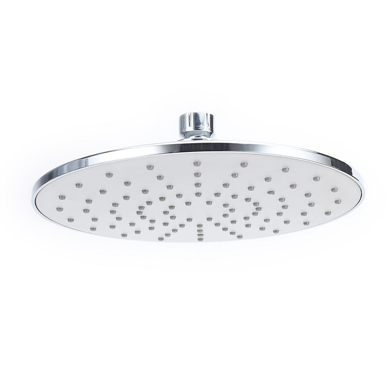 Chrome White Modern Oval Rainfall Shower Head