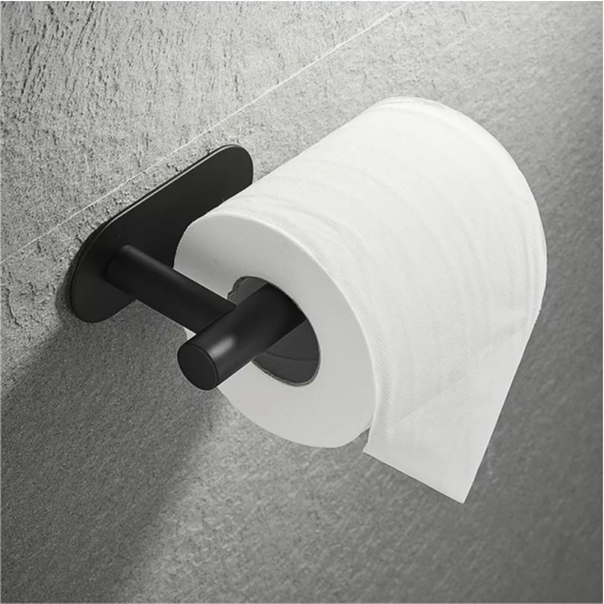 No Drilling Bathroom Wall Mounted Toilet Paper Holder Round End