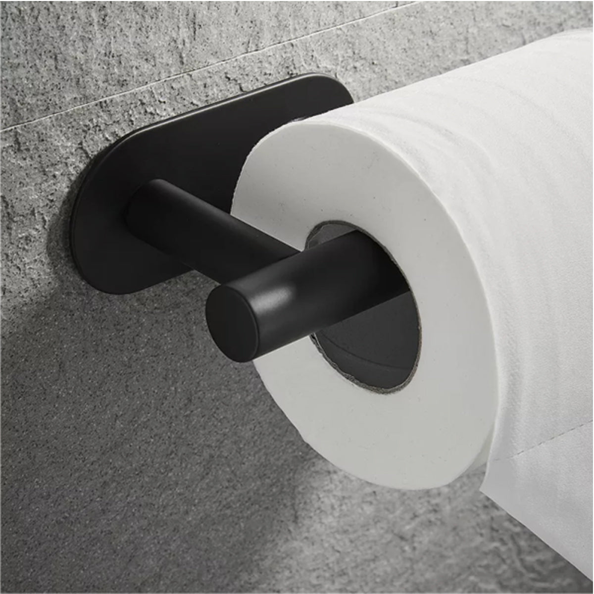 No Drilling Bathroom Wall Mounted Toilet Paper Holder Round End