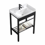 Stainless Steel Bracket Wash Basin set Black 60cm