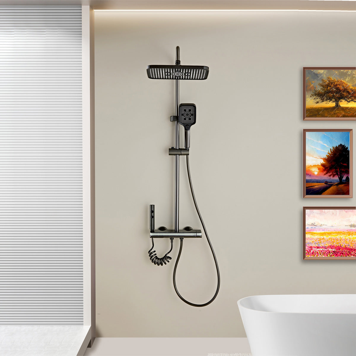 Modern Multifunctional LED Digital Display Shower System 033G