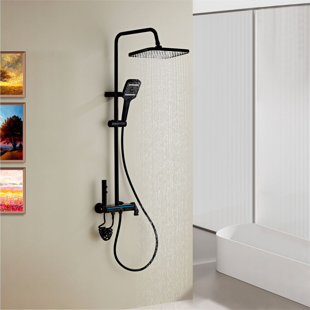 Modern Multifunctional LED Digital Display Shower System 036B
