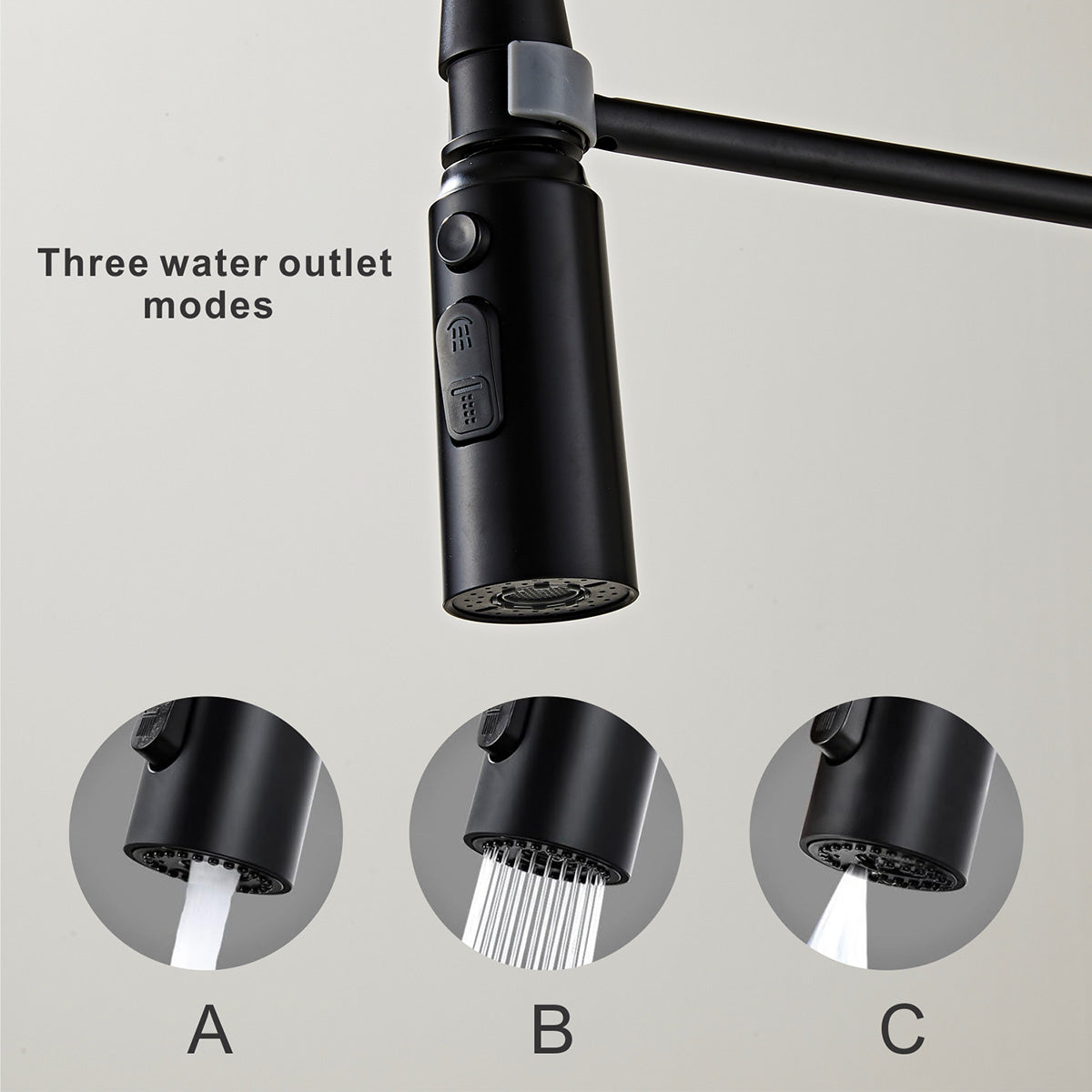 IFEEL Kitchen Sink Faucet Mixer Tap 1006 Black