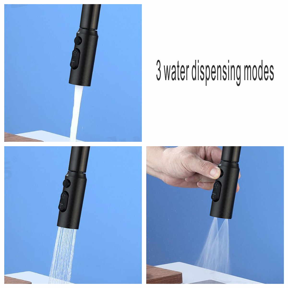 IFEEL Kitchen Sink Mixer Tap Pillar Type 1008 Black