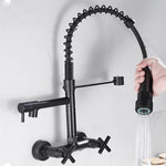 Wall Kitchen Mixer Taps 1196 Black