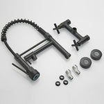 Wall Kitchen Mixer Taps 1196 Black