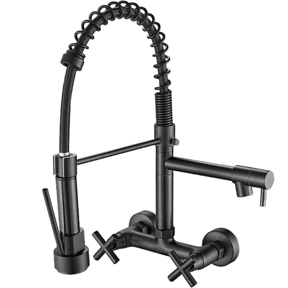 Wall Kitchen Mixer Taps 1196 Black