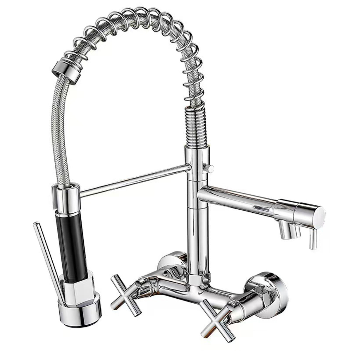 Wall Kitchen Mixer Taps 1196 Chrome