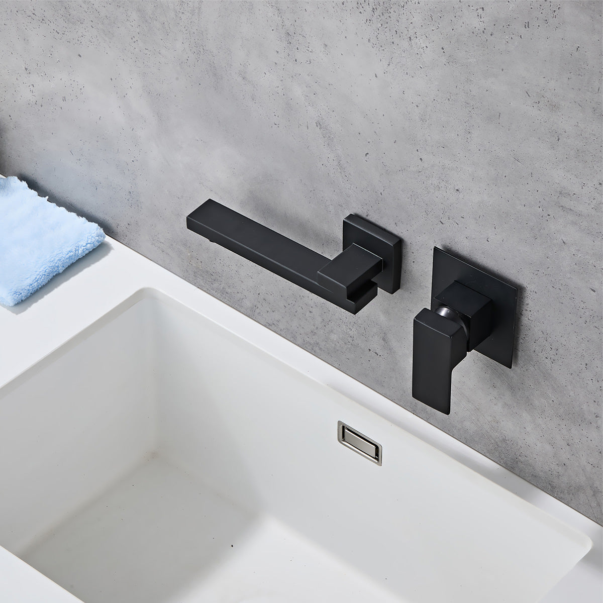 Wall Type Basin or Bath Mixer Tap AZ2155 Black