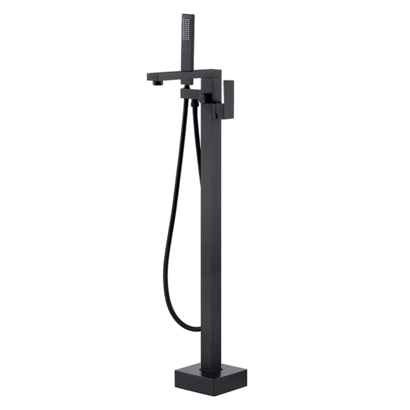 Square Freestanding Bath Mixer Black F889B