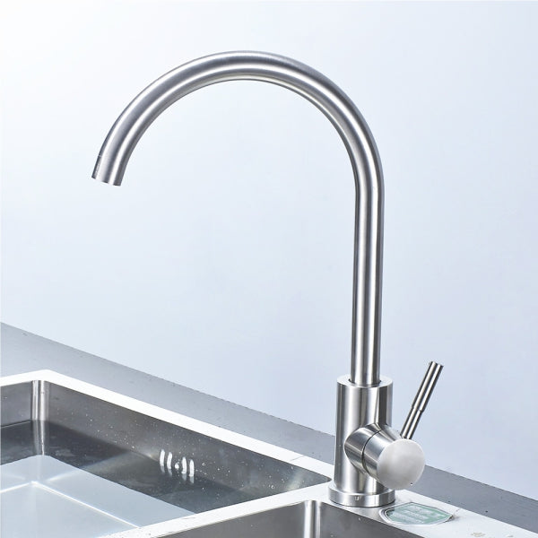 Kitchen Sink Tap Nickel round curved